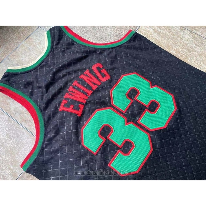 Camiseta New York Knicks Patrick Ewing #33 Mitchell & Ness 1991-92 Negro
